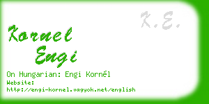 kornel engi business card